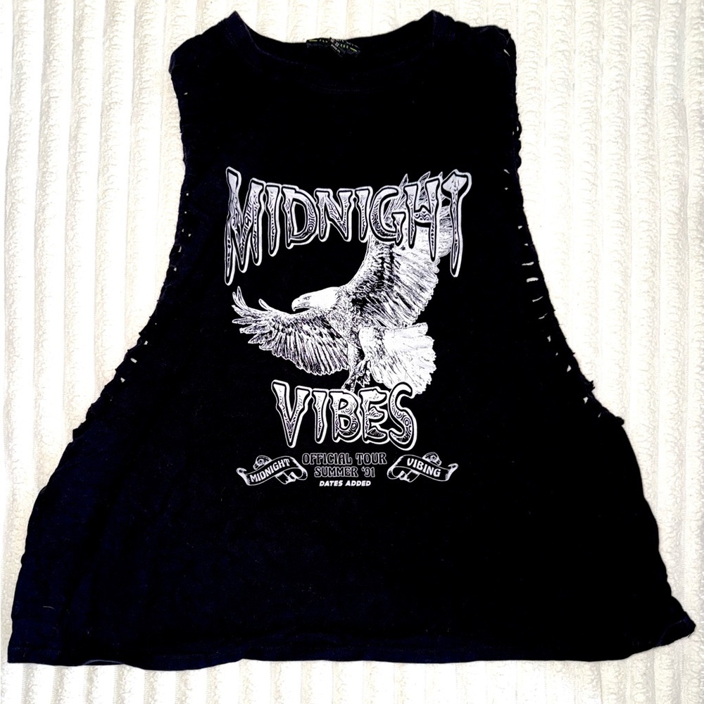 Midnight Vibes Black Sleeveless Top